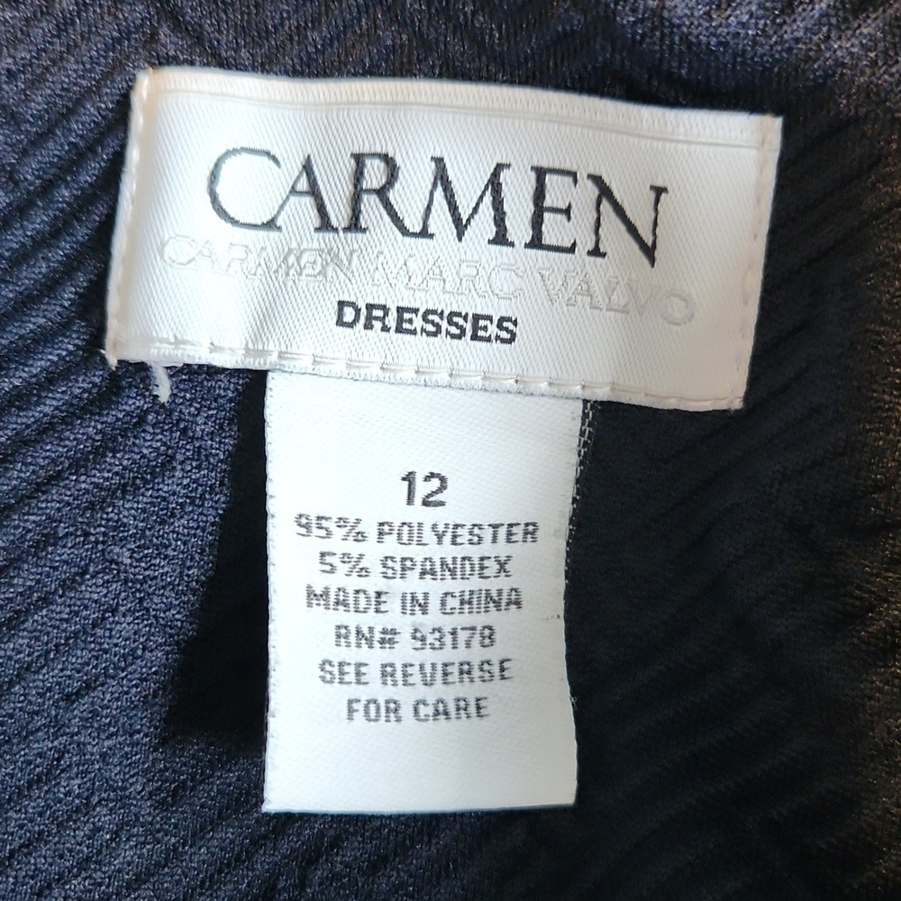 Carmen Marc Valvo Navy Dress - Picture 12 of 12